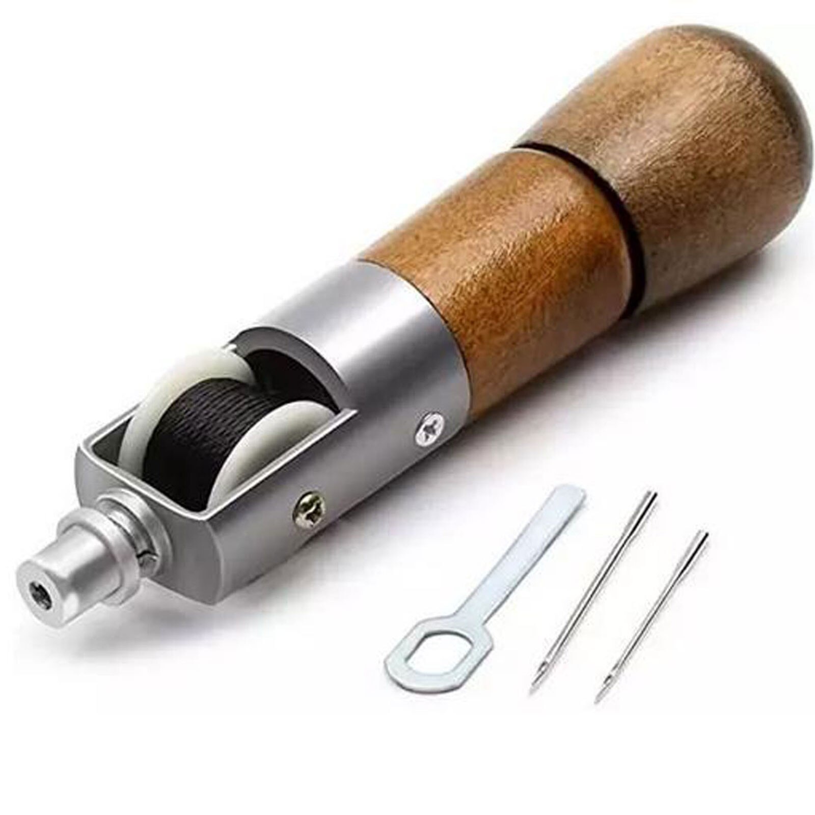Máquina de coser a mano de cuero 40 #, máquina de coser de punto de cuero, agujas para tejer hilos, máquina de coser de punto