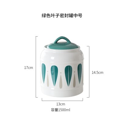 Japanischen stil Keramik Gläser, Haushalt Lebensmittel Lagerung Gläser, Versiegelt Gläser, Küche Kaffee Zucker Gläser, getreide Lagerung Tanks, Tee Gläser: Blue-1500ml