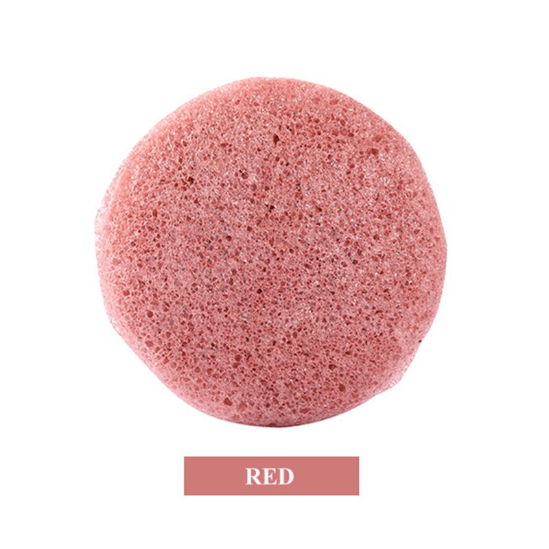 Natuur Ronde Vorm Konjac Spons Gezicht Spons Cosmetische Puff Herbruikbare Konjac Puff Facial Cleaner Huid Schoon: red soil