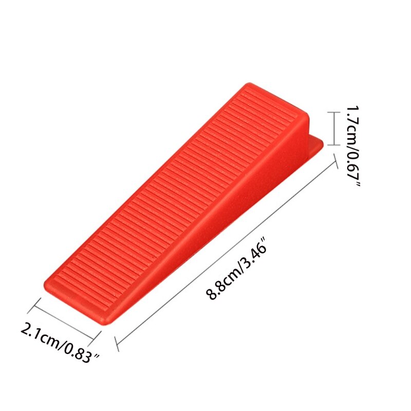 100 Pcs Tile Leveling Clips Flat Tile Leveling Spacers System Clips for Ceramic Tile and Stone Installation 29EA