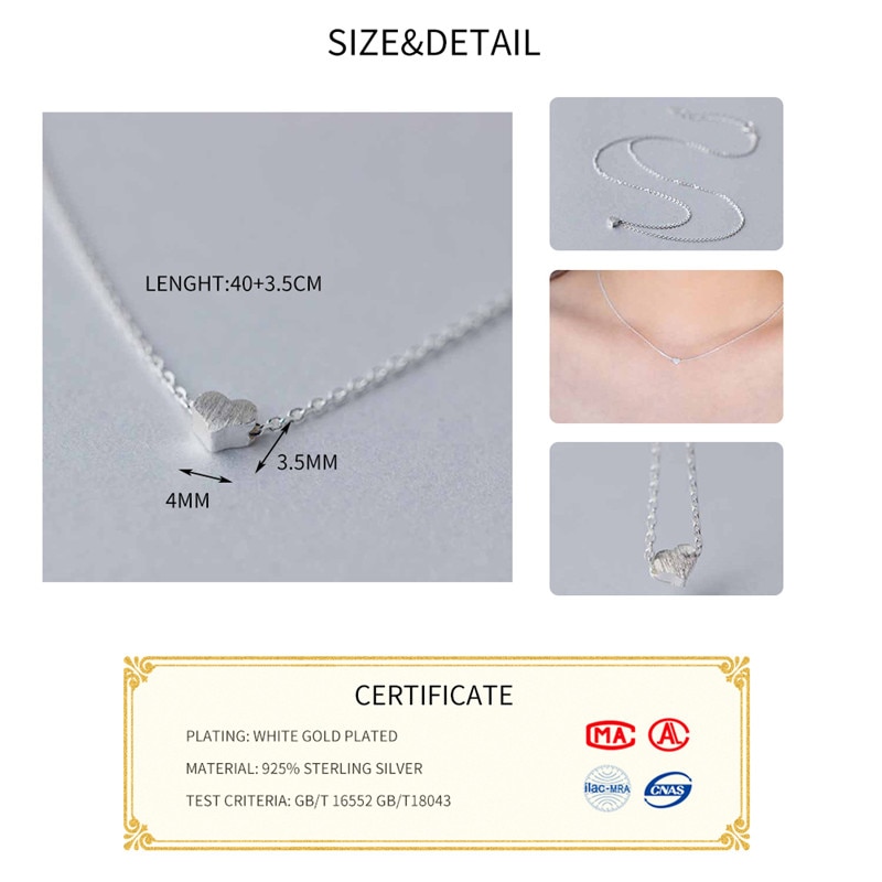 Gargantilla Plata de Ley 925 auténtica corazón escarchado para mujer, joyería fina con personalidad, accesorios para de boda