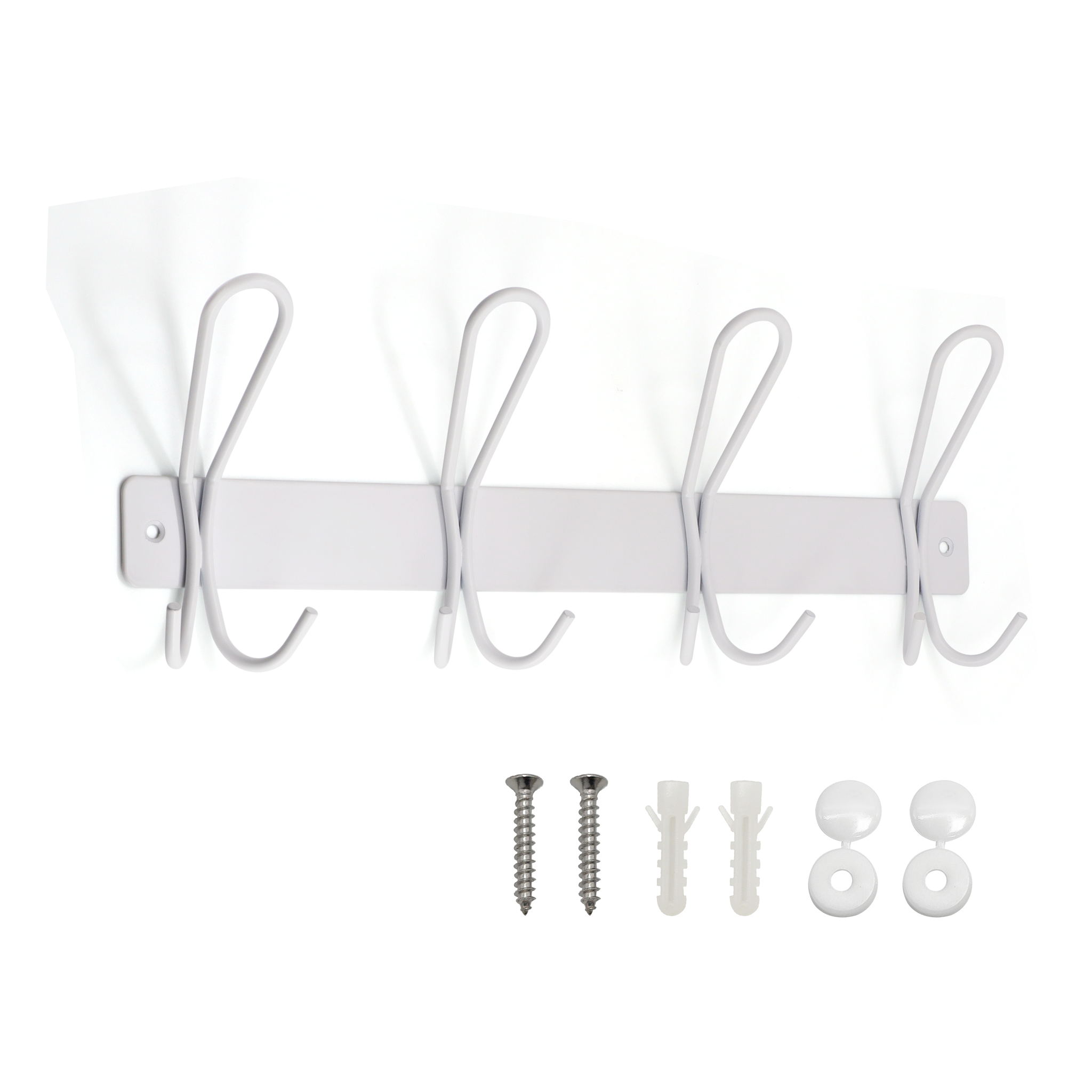 Perchero de montaje en pared con 4 ganchos triples, Perchero de Metal resistente para colgar chaqueta, ropa y sombrero: Verde claro