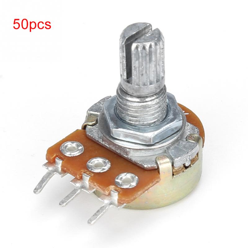 50pcs WH148 B10K 15mm Linear Pot Adjustable Potentiometer Variable Resistor