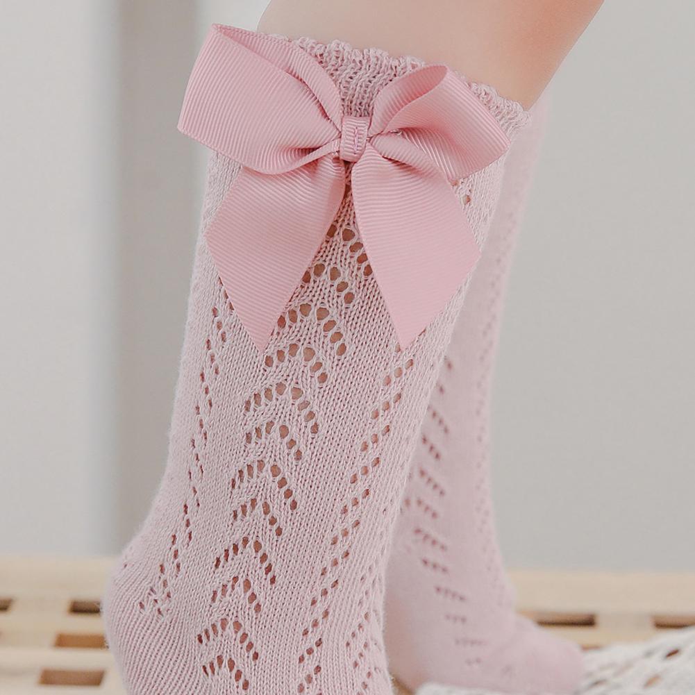 1 Paar 1-5 Jaar Oude Baby Knie Sokken Plain Weave Antislip Puur Katoen Baby Meisjes Knie hoge Boog Sokken Voor Fotografie Props