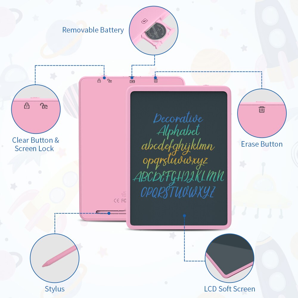Enotepad 11 Inch LCD Writing Tablet Non-toxic Doodle Pad Reuse intelligent smart business tablet доска для рисования