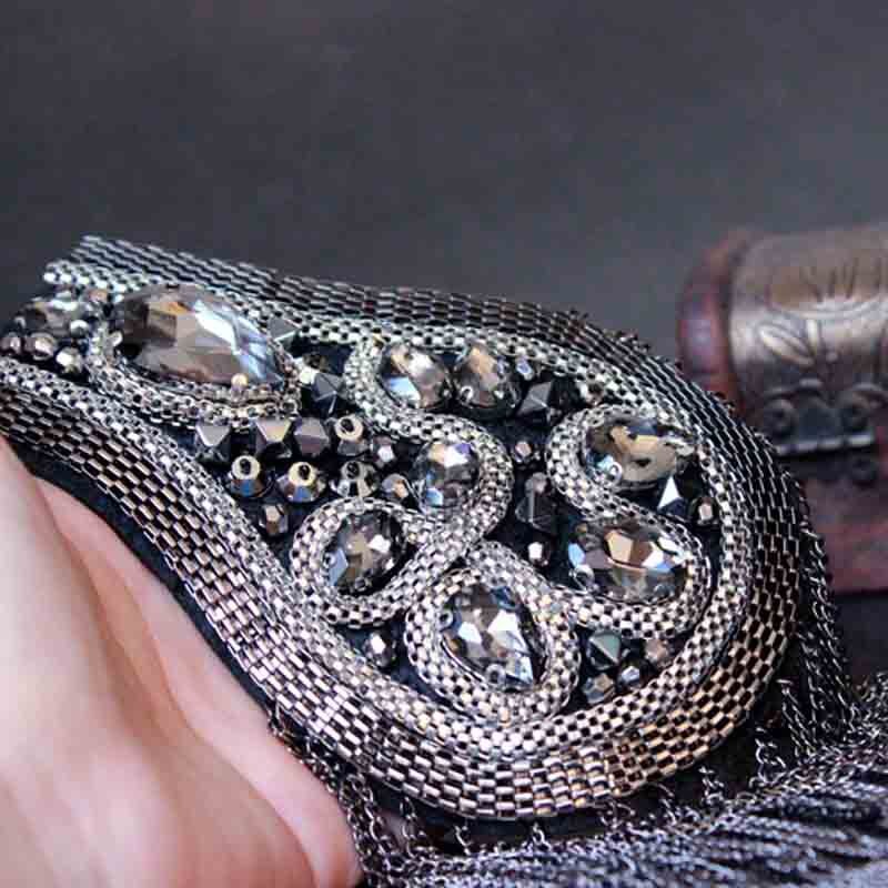 Handmade drill Tassel Chain Shoulder Board Badges Beads Fabric Metal Metal Cchain Epaulette