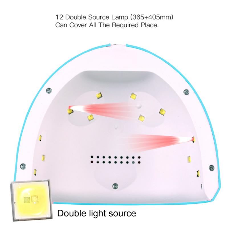Lámpara LED UV de 36W para secador de uñas 54W/48W/36W, lámpara de hielo para manicura, lámpara de Gel, lámpara de secado para barniz de Gel