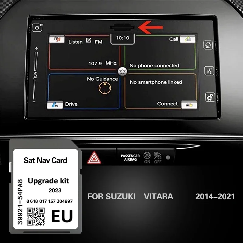 Para Suzuki VITARA mapa tarjeta SD Slda 2023 nueva versión actualizar navegación Francia Finlandia España