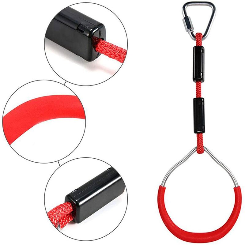 Farverige gynge gymnastikringe udendørs baghave legesæt legepladsudstyr forhindringsring til børnetræningstilbehør