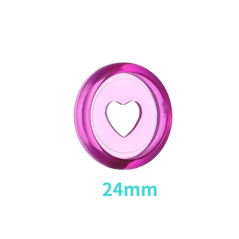 Anillos de encuadernación de plástico, botón de encuadernación de hojas sueltas de amor, Agujero De Seta, bricolaje, botón de encuadernación de anillo de libro de hojas sueltas, 30pcs24mm: Morado