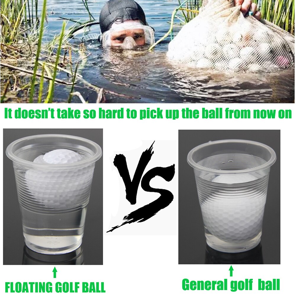 10Pcs/Lot Floating Golf Balls Floater Ball Float Water Range Golf Practice Ball Two Piece Ball