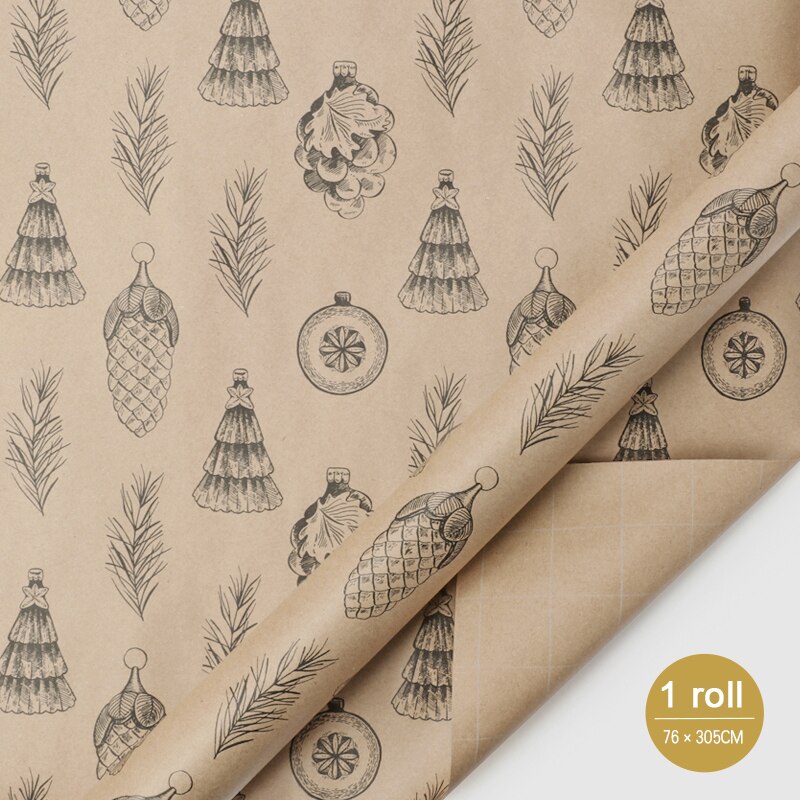 Christmas Wrapping Paper High-end Large Size Package Bouquet Wrapping Box Handmade Diy Material Kraft Paper: 13
