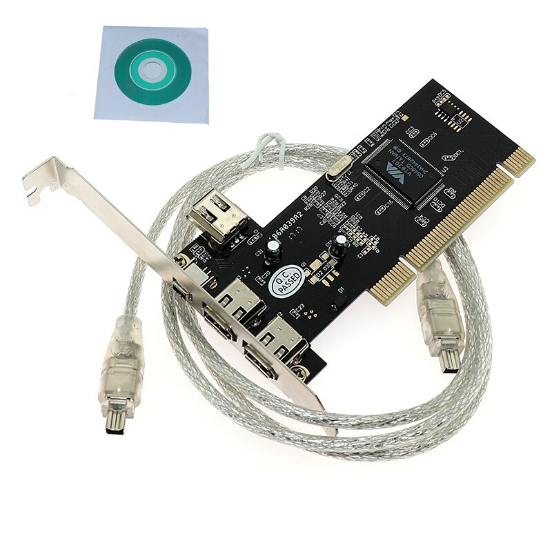 PCI to 1394 Adapter PCI 1394a 1394b fire wire 1394 ieee firewire ieee-1394 800 cable Adapter HD video capture card converter