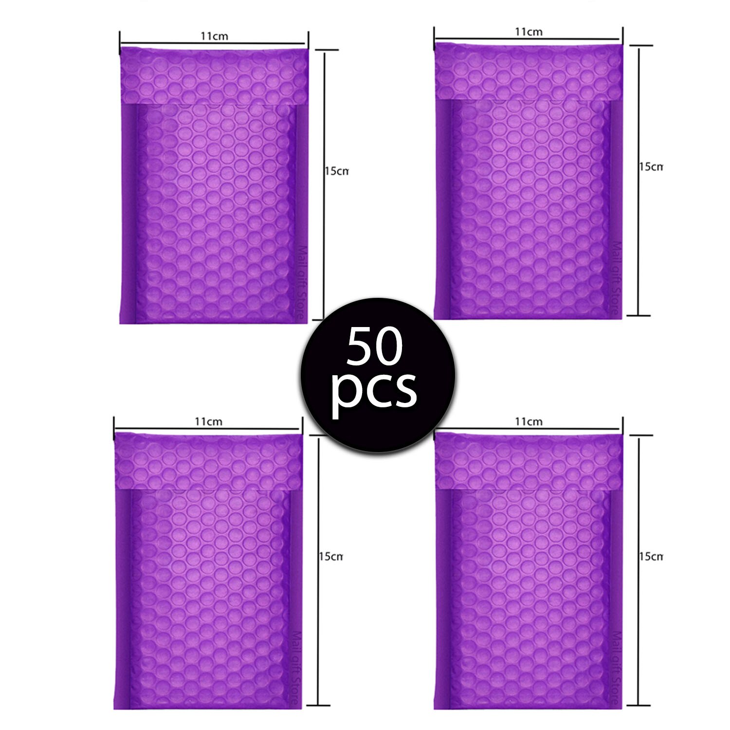 50PCS Mailer Poly Purple Bubble Padded Mailing Envelopes For Mailer Packaging Self Seal Bag Bubble Padding Mailer
