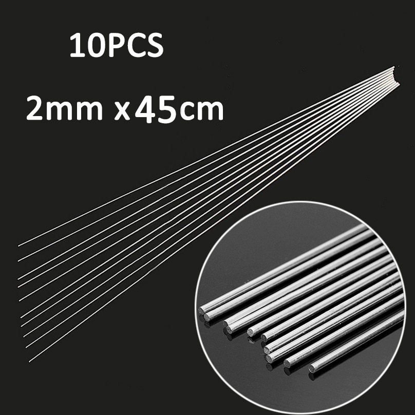 10pcs 2mm*450mm Low Temperature Metal Aluminum Magnesium Silver Welding Rod