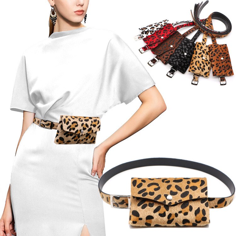Women Belt Bag Leopard Print Waist Bag Fanny Pack Women Bum Bag Female Bag