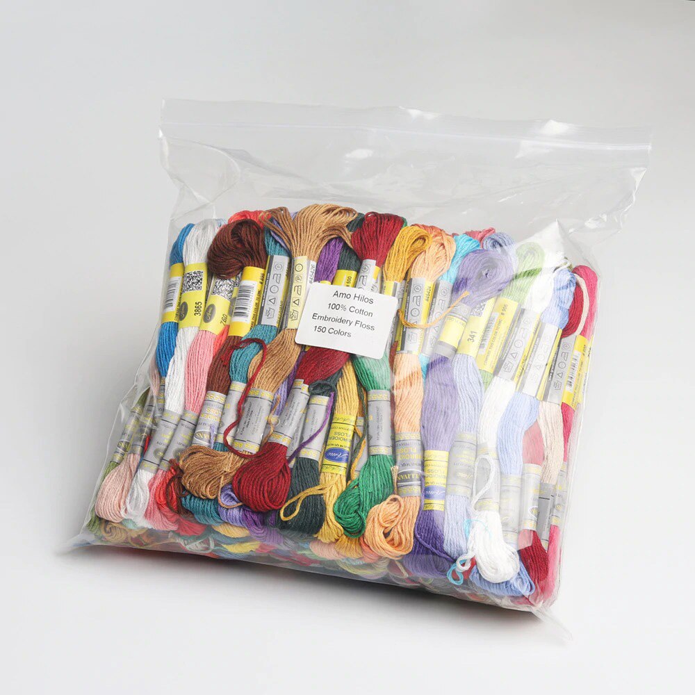 Random DM* Color Sets Soft Egyptian Cotton Embroidery Thread Yarn Crochet String Craft handmade 8 meters mixed labels: Random 150pcs