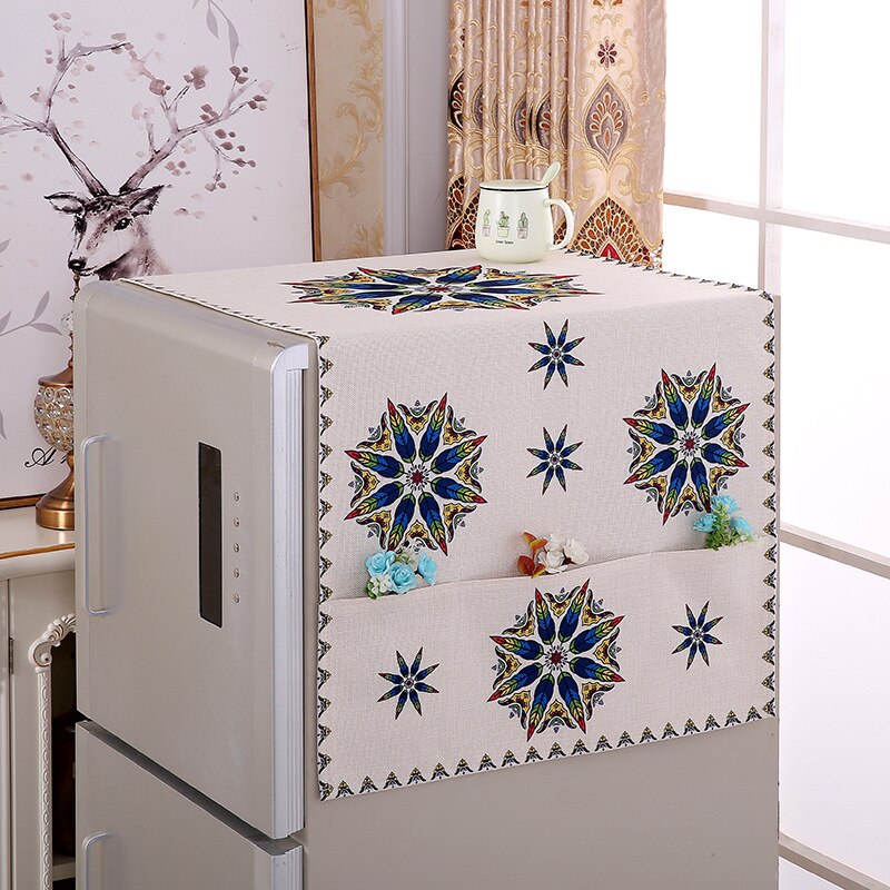 Refrigerator cover open the door refrigerator cover single door dust cover household shade cloth washing machine cover