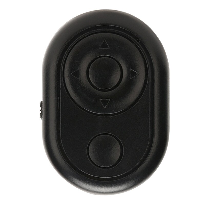 Portátil mando con Control remoto-botón temporizador conveniente disparador Selfie Bluetooth para teléfono anillo de luz trípode tomando fotos: Negro