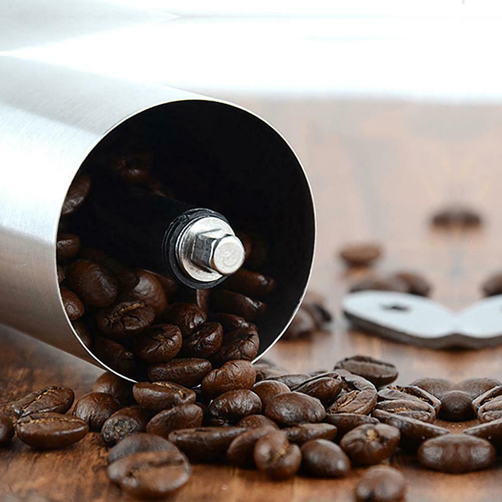 Koffiemolen mini roestvrij staal hand handmatige handgemaakte koffiebonen braammolen molen keukengereedschap crocus molens zilver