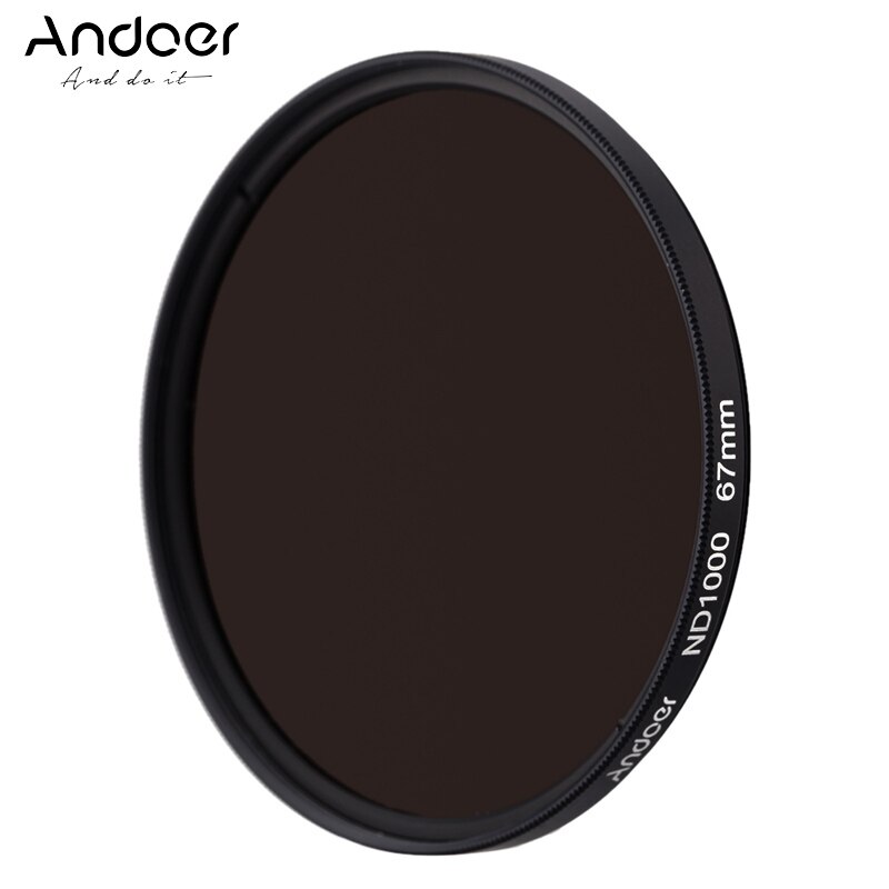 Andoer 67 72 82mm ND1000 10 Stop Fader filtre à densité neutre pour Nikon Canon DSLR objectif de l'appareil photo ND filtre
