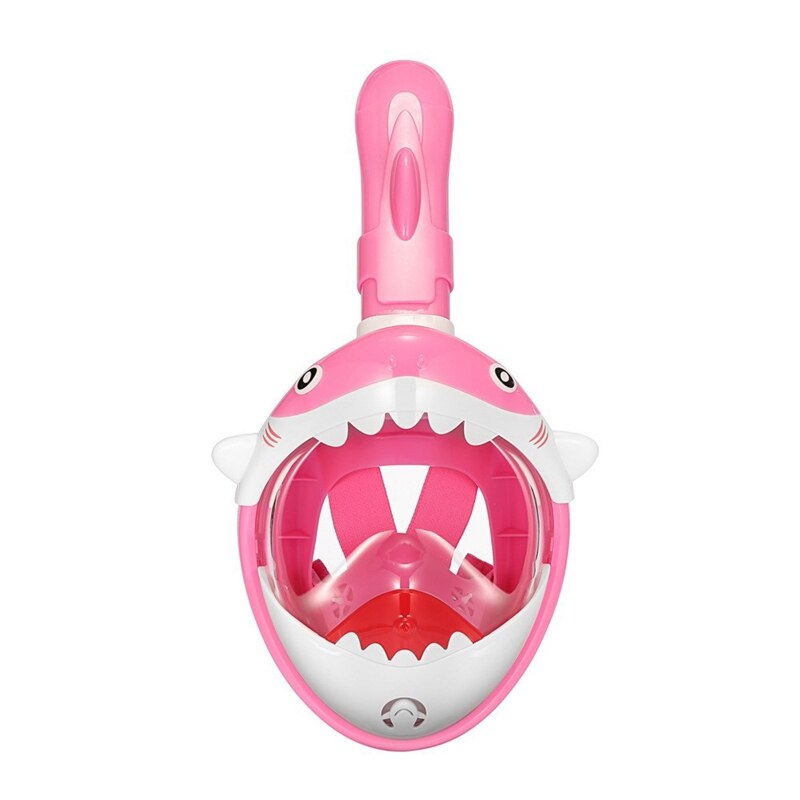 Kids Full Face Snorkel Mask - HD Anti-Fog Anti-Leak - Underwater Swimming Mask: Pink