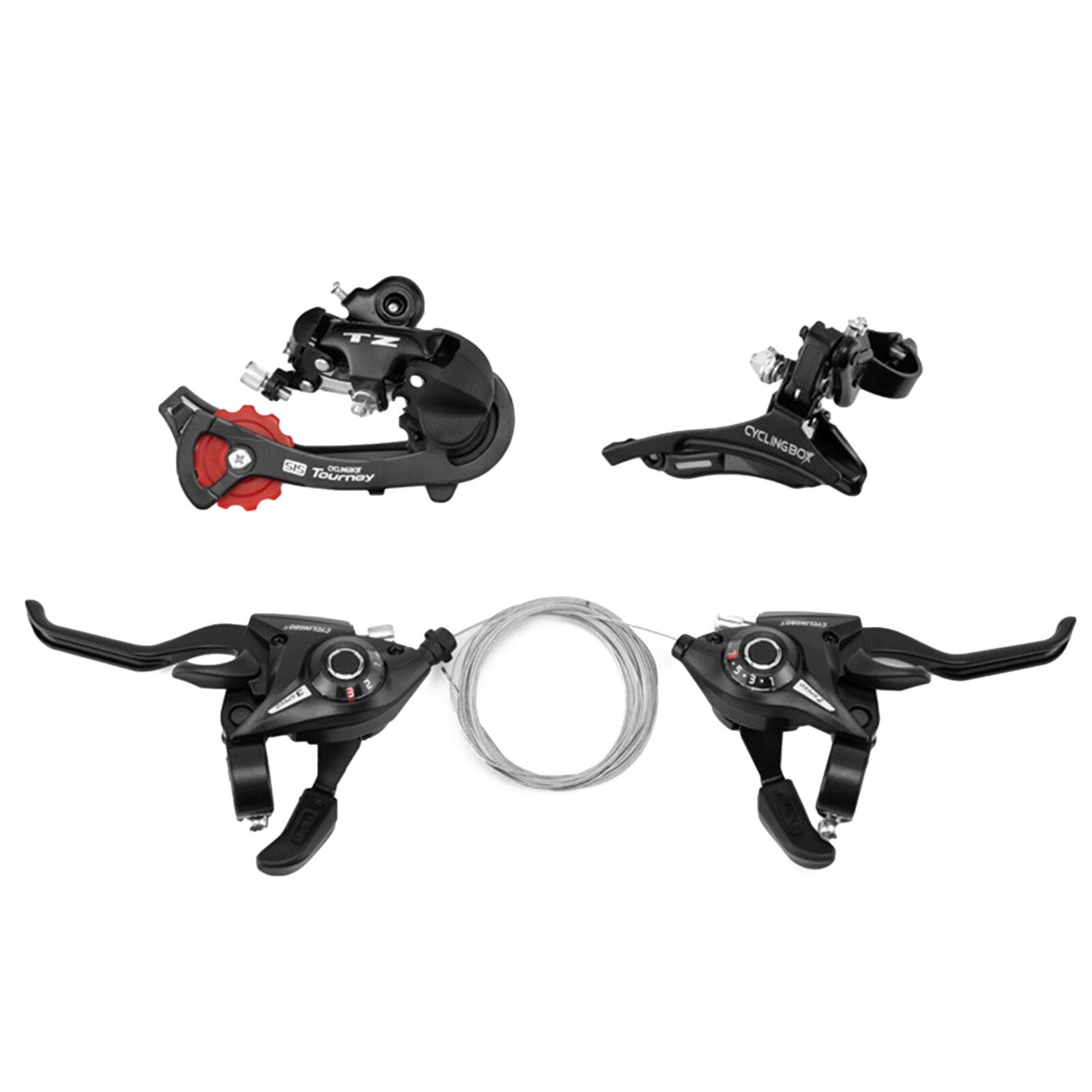 Bicycle Brake Levers Shifter EF51-7 Mountain Bike Brake Lever Shifter Set Aluminum Alloy 3x7 Speed Shifter Bike Accessories