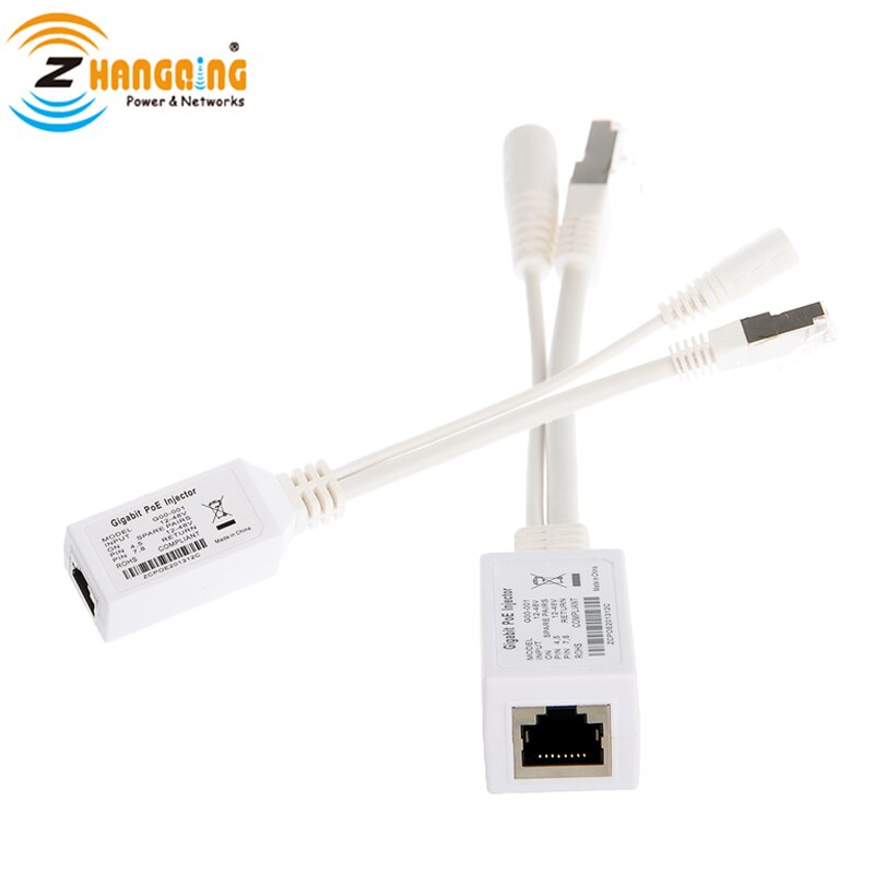PoE Splitter cable Injector Gigabit PoE Injector with LED Light for MikroTik and other Lan port PoE Products