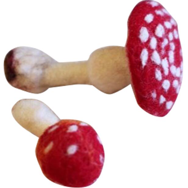 Broche champignon en feutre de laine, kit d&#39;aiguilles en feutre de laine, décoration artisanale