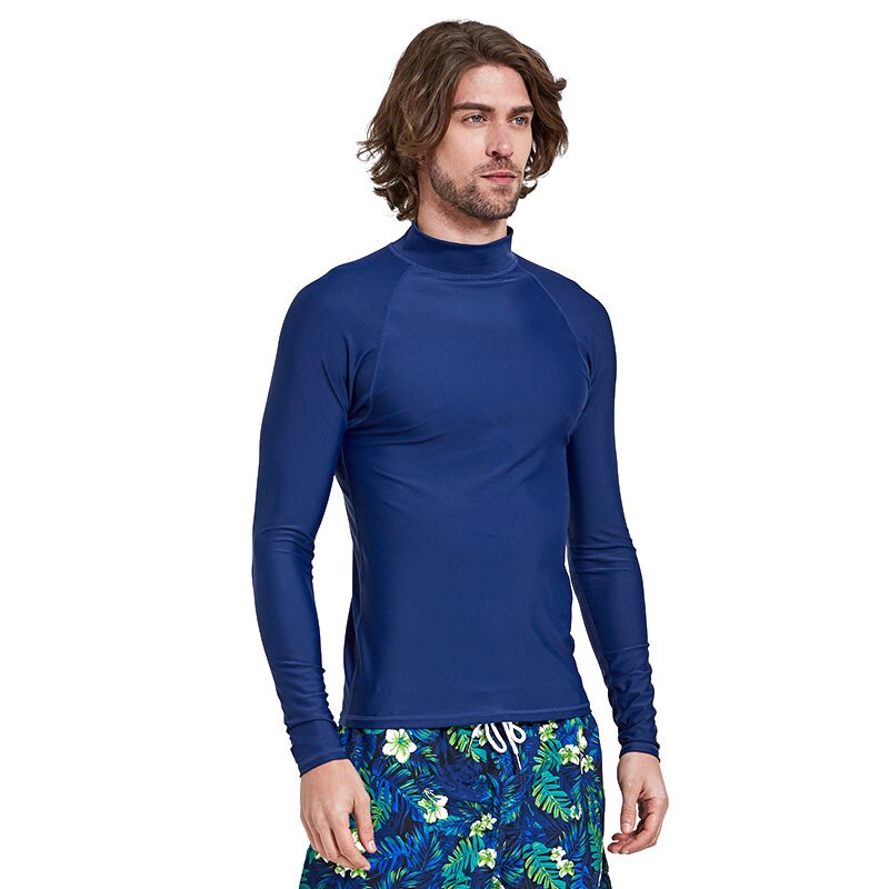 Sbart langærmede våddragter herre lycra anti-uv åndbar snorkling surfing svømning badetrøje dykning våddragt toppe t-shirts