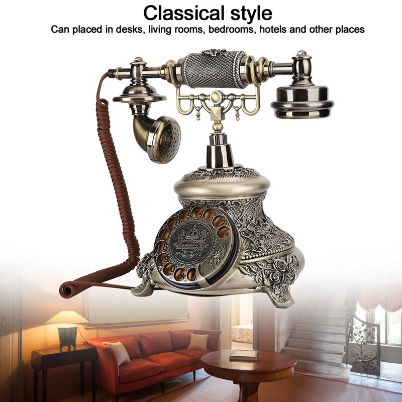 Retro Telephone Retro Rotary Dial Telephone Retro Landline Telephone Decoration For Home Hotel Office Decoration