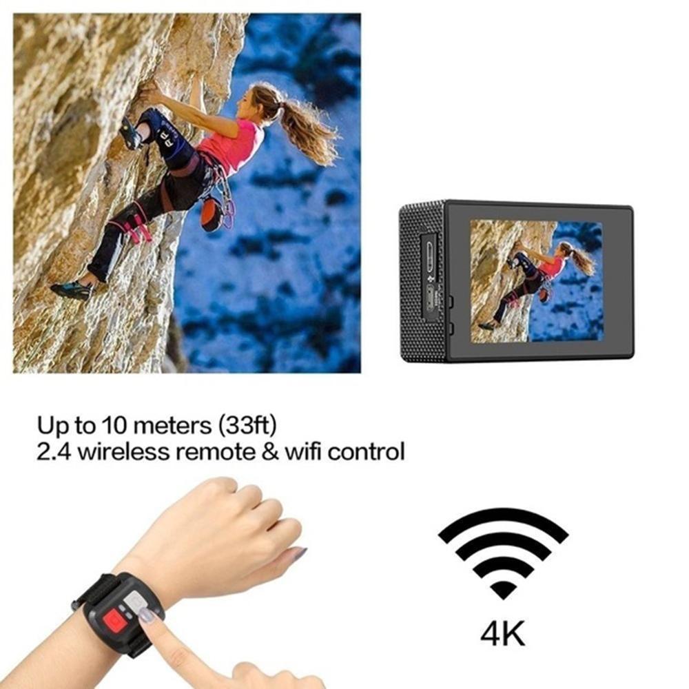 Pro cam esporte ação com telecomando câmera 4k videocamera wifi ultra hd 16mp dvr esportes ao ar livre mergulho da bicicleta camcorder