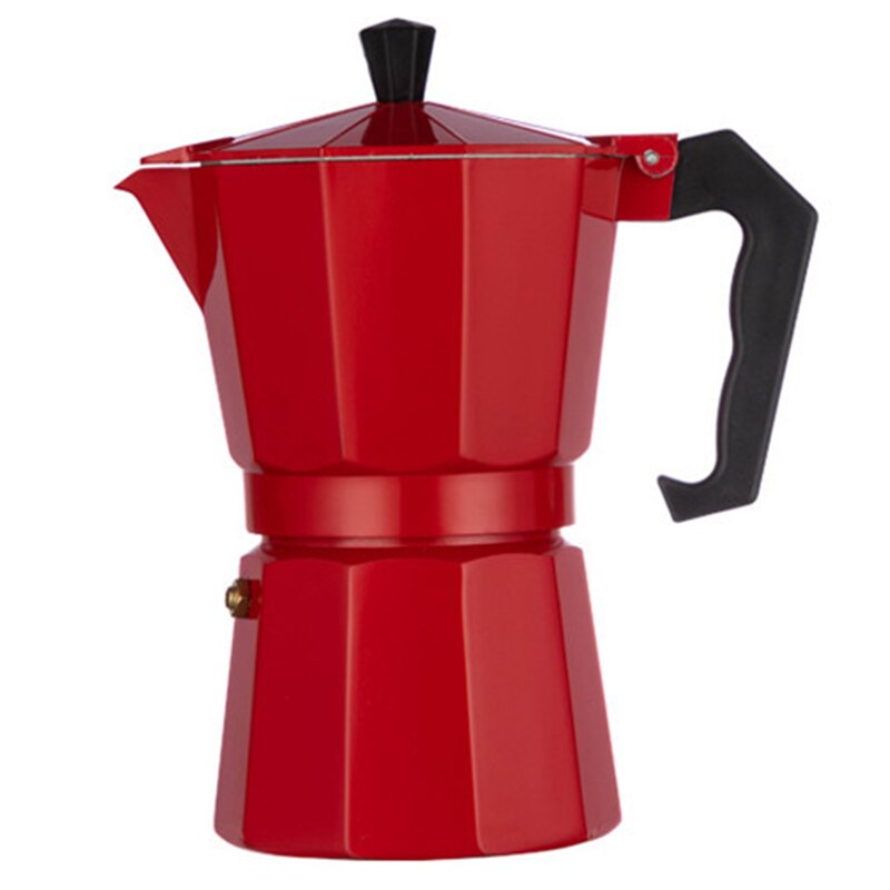 3/6/9cup Red Italian Aluminum Octagonal Pot Mocha ... – Grandado
