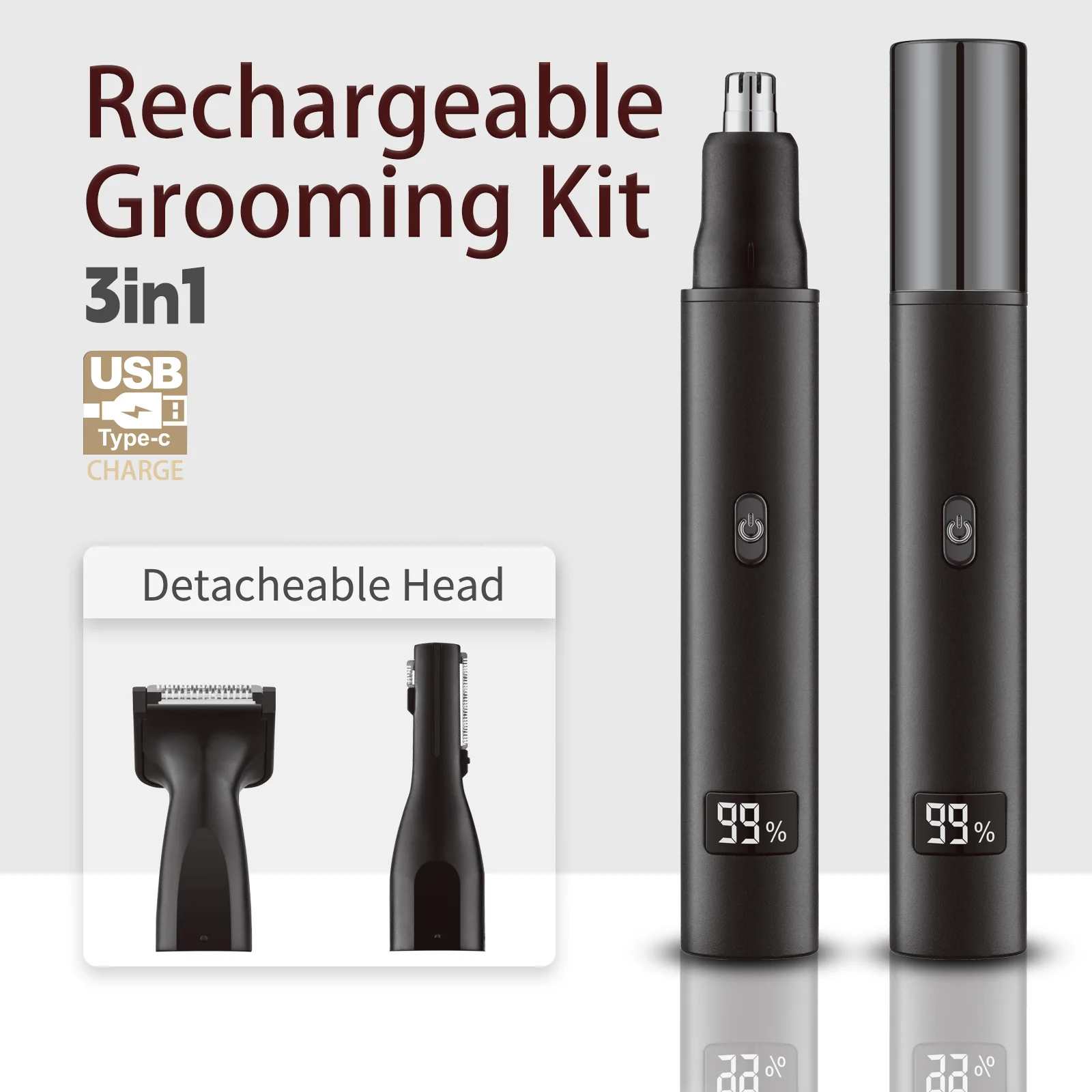 Xiaomi Mijia Electric Nose Ear Hair Trimmer for Men Painless Rechargeable Sideburns Eyebrows Beard 3in1 Hair Clipper Shaver