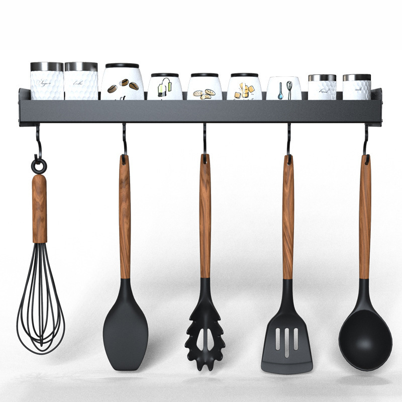 Kitchen Storage Shelf Wall Mounted Spice Rack Kitchenware Hook Rack Knife Holder Cutlery Storage Holder Kitchen Organizer: 50cm-1