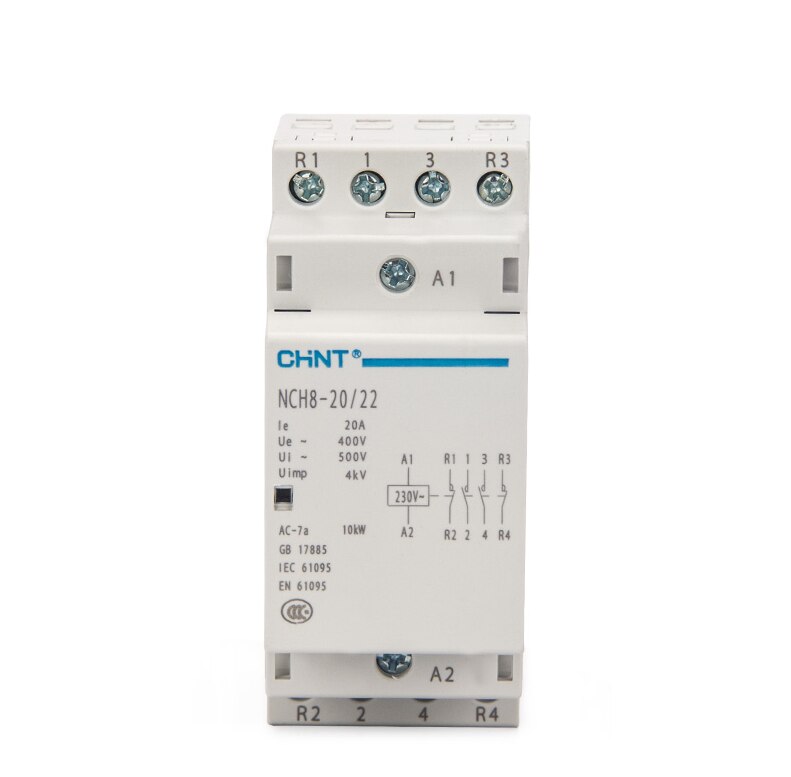 CHINT CHNT – contacteur domestique modulaire AC, 220V 230V AC 20A 1NO 1NC 2NO 2NC