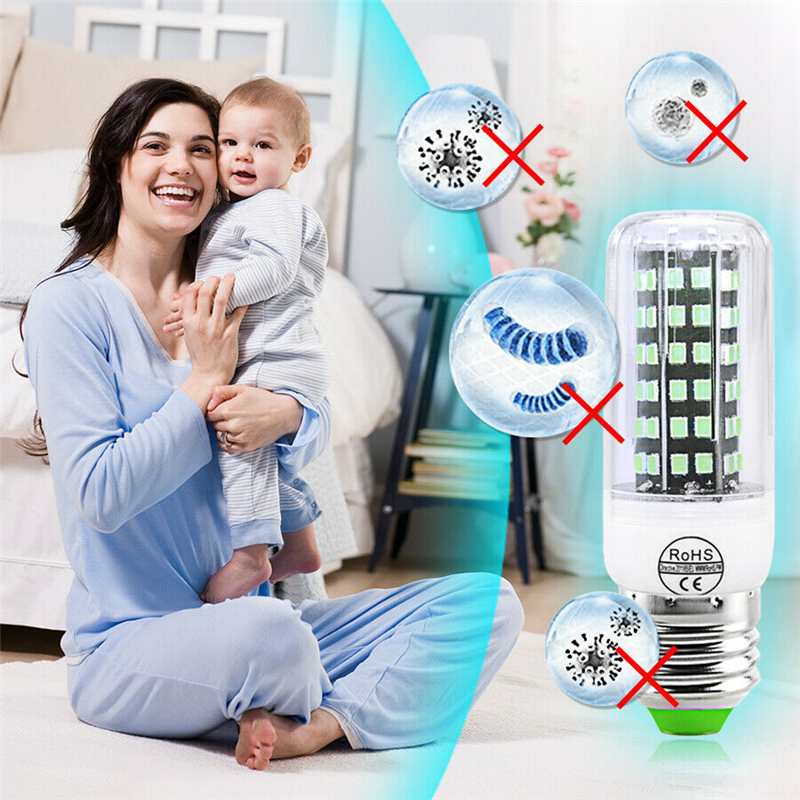 30/102LEDs E27 UVC Germicidal Lamp LED UV Light Bulb Home Indoor Sterilizer AC 110V/220V Corn Shape UVC Germicidal Lamp