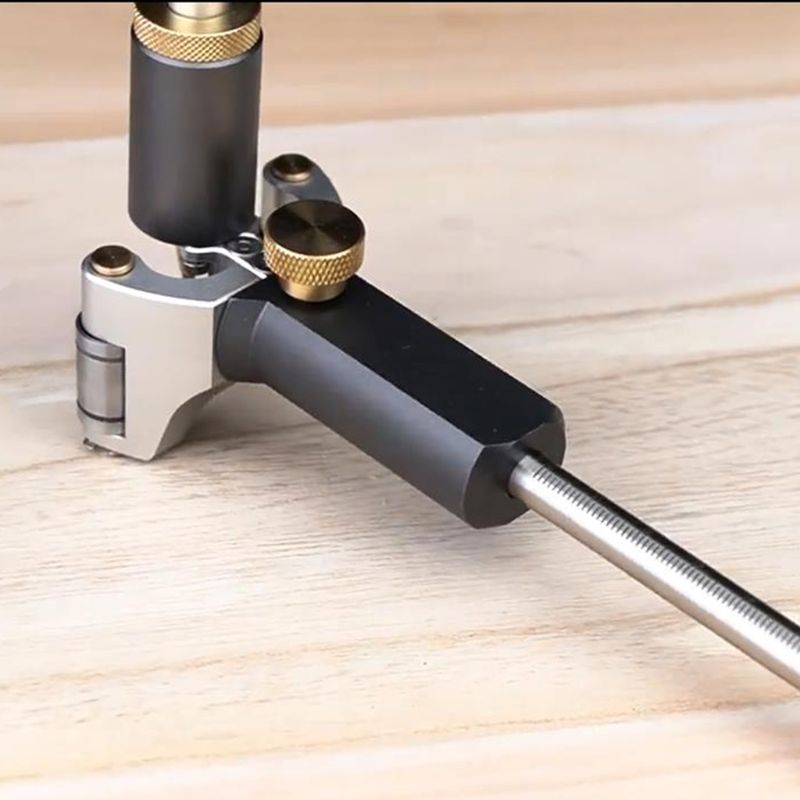 Woodworking Linear Arc Dual-purpose Scriber Ruler Parallel Line Drawing Measuring Gauge DIY Wood Scribe Tools