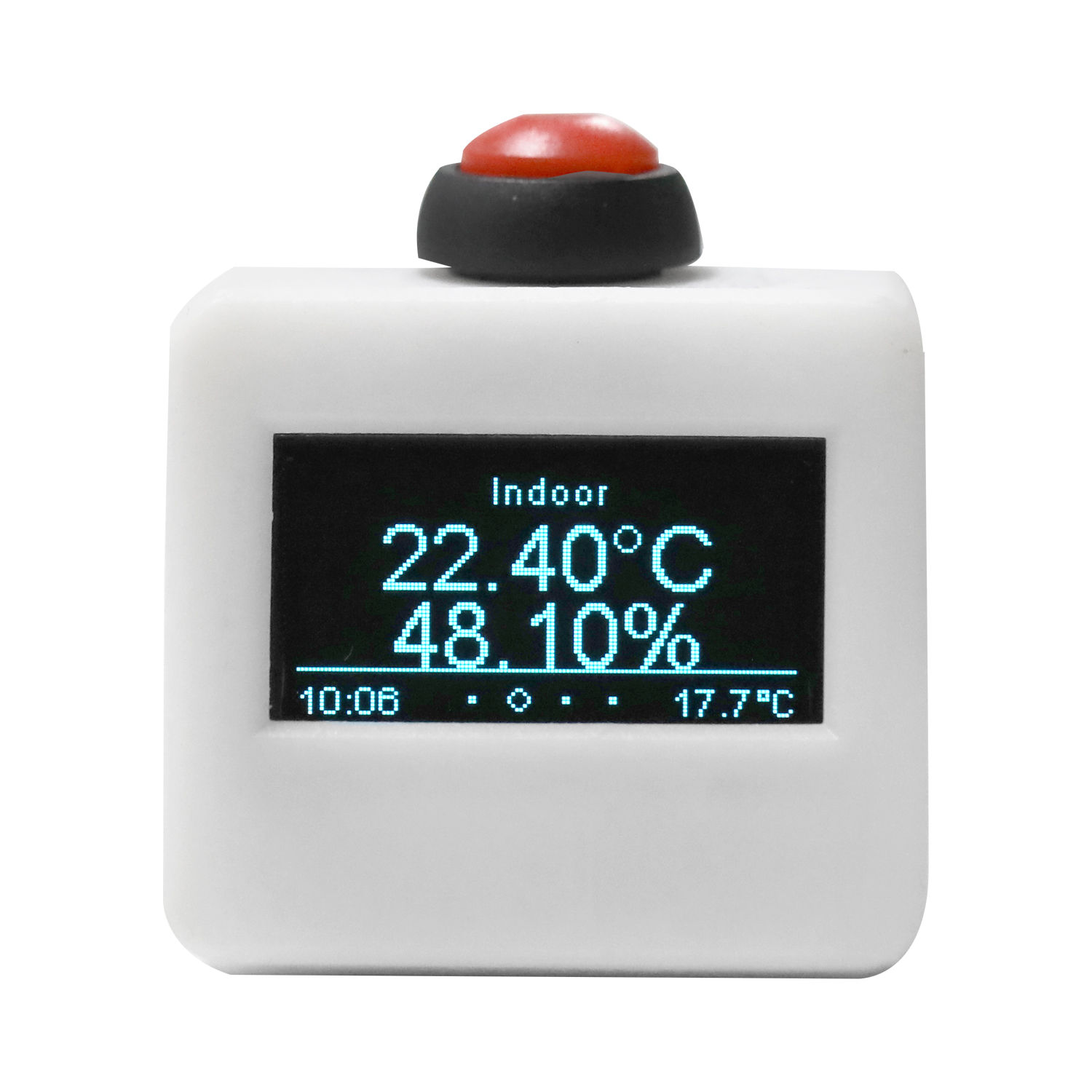 Household Mini Size Portable Humidity and temperature LCD Wifi Weather Clock with Automatic Time Calibration Function
