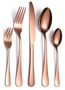 Restaurant rustfrit stål 5 stk/sæt bestik kniv ske gaffel bestik bordservice metal spisestel hosting serveringssæt: 3