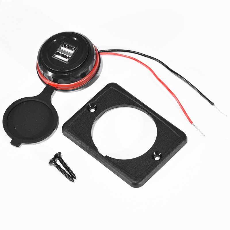 Car Charger LED Indicator 12-24V 3.1A Dual USB Fast Smart Charger Car Bus RV Ship Refit USB Waterproof Auto And Motorcycle