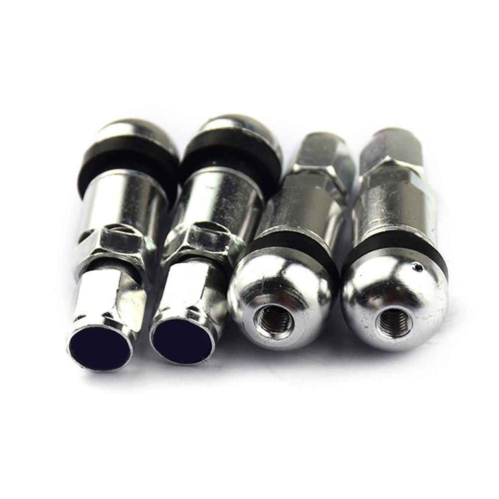 4Pcs Tire Valve Universal Aluminum Alloy Car Motorcycle Tubeless Wheel Tire Valve Waterproof Durable Air Valve Stem: Bright Silver