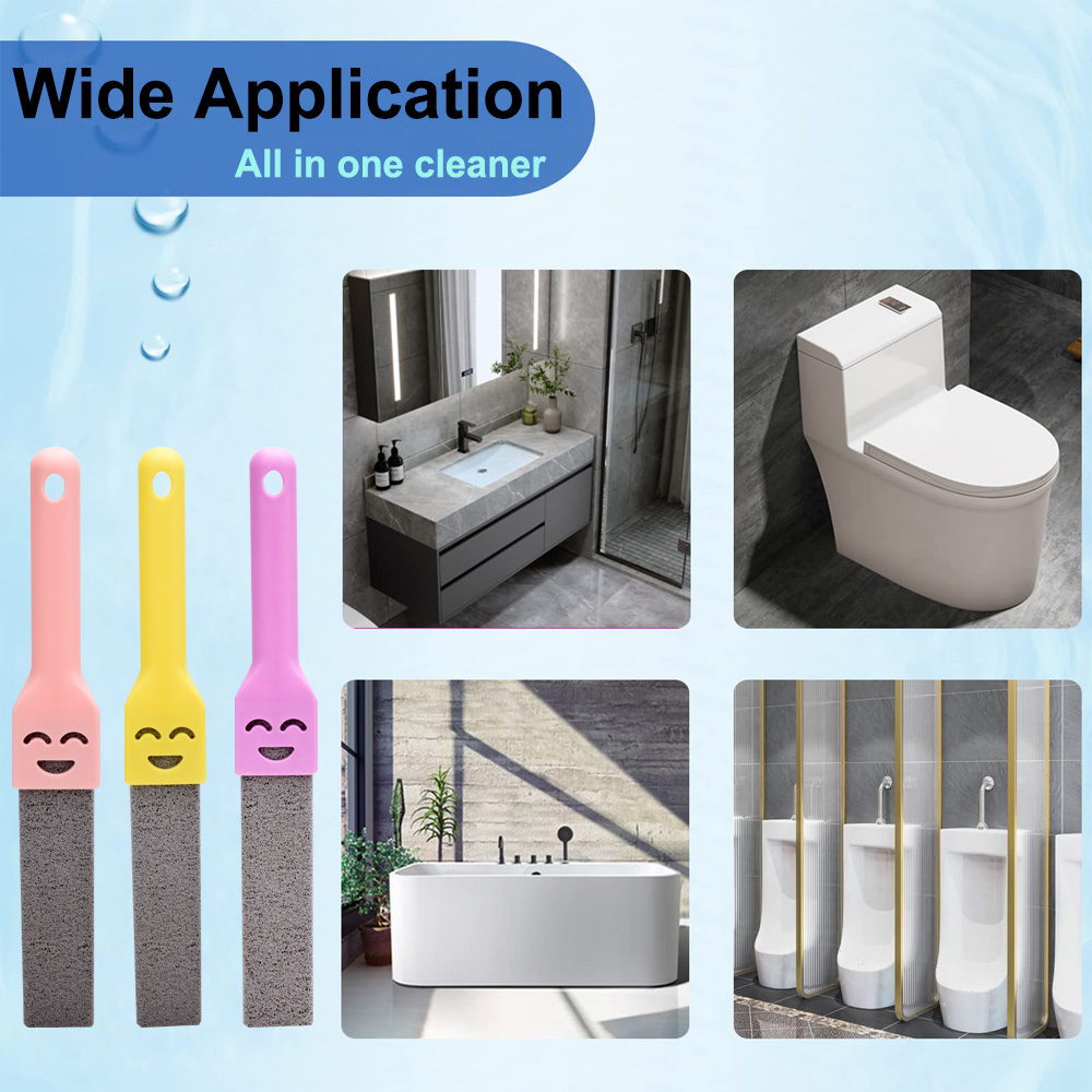 5PCS Pumice Stone Toilet Brush Bathroom Cleaning Stone with Handle Tile Sink Bathtub Limescale Rust Stain Remove Cleaning Tools