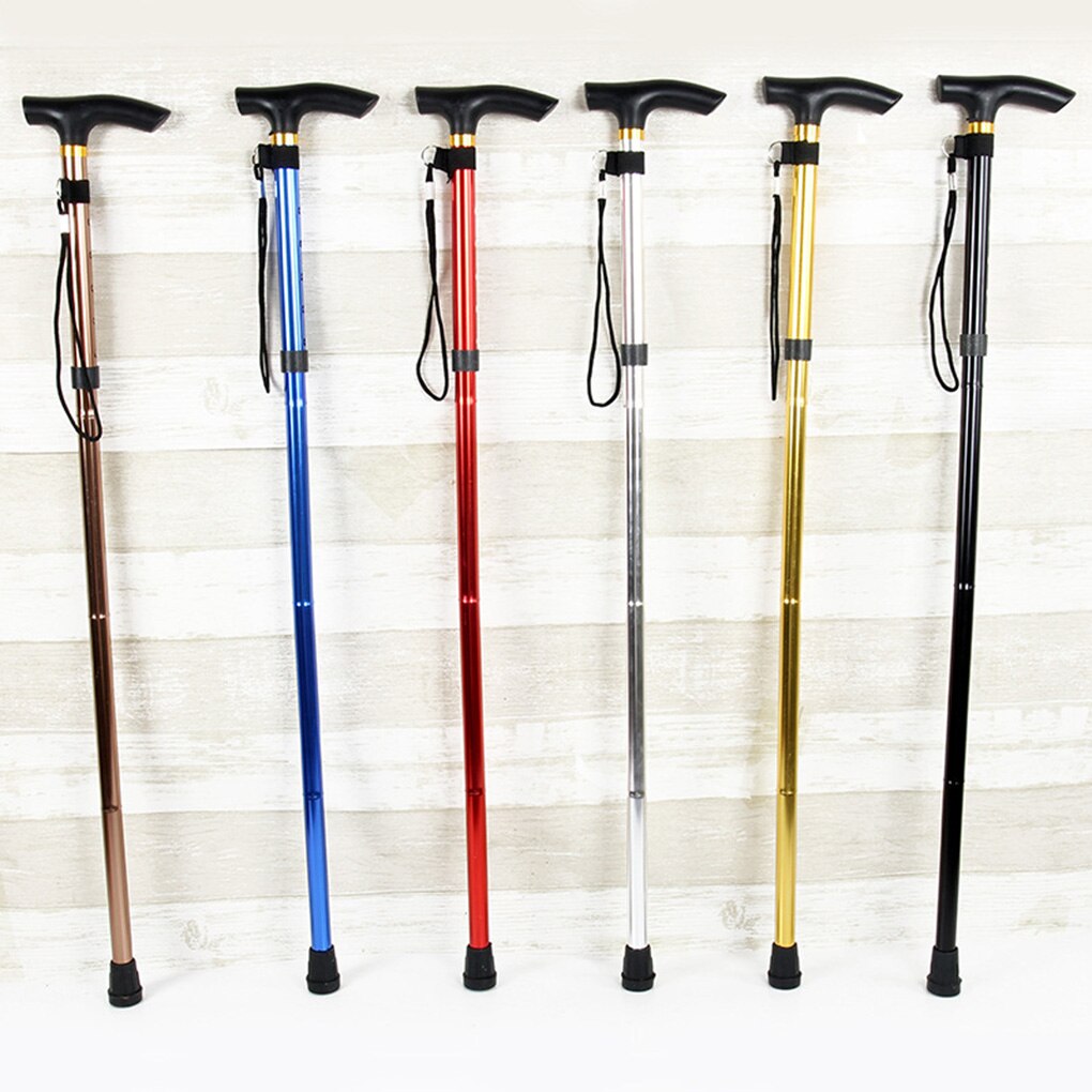 Adjustable Collapsible Canes Portable Walking Aid Sticks for Seniors with Cushion Handle for Outdoor Trekking Hiking