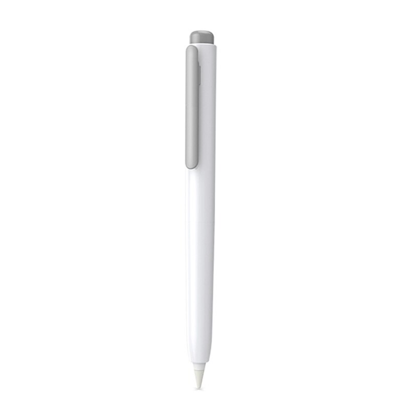 H7EC Anti-Scratch Pencil Cover Case Skin For apple Pencil 1st Gen Touch Screen Pen Tab Multi Colors Sleeve Retractable Tip: Light gray