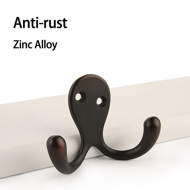 ALEASHA J-Hook Wall Mount Hook Robe/Towel Hook In Brushed Gold 6PCS AL - View #6