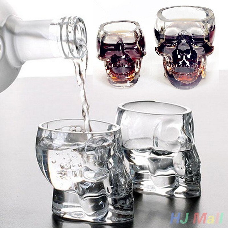 Krystall hodeskalle kopp skudd glass kopp til whisky vin vodka gjennomsiktig hjemme drikkevare mann kopp