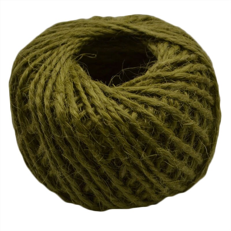 Rollo de hilo de Yute Natural, cuerda de arpillera de cáñamo, suministros de manualidades DIY, decoración para envolver de de boda, 30 m/rollo: R08