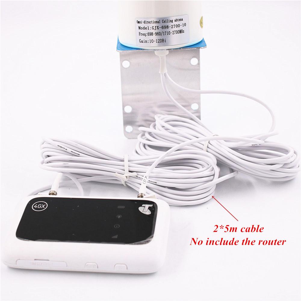 Antena exterior 4G LTE 3G 4G, antena exterior con conector CRC9/TS9/SMA Dual SlIder de 5m para módem de enrutador 3G 4G