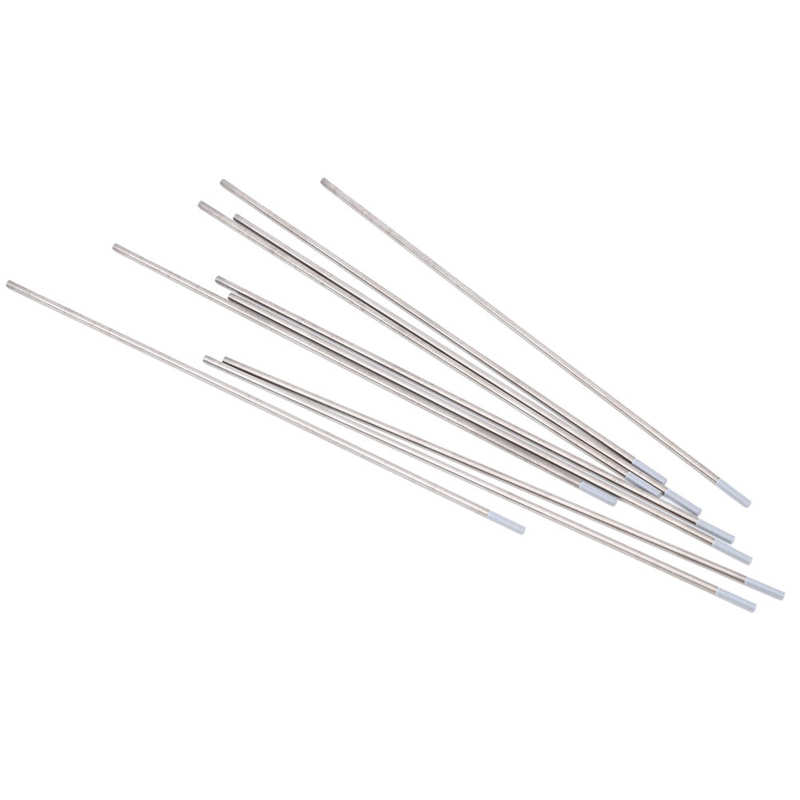 10Pcs 2Mm WC20 Staaf Wolfraam Elektrode Arc Naald Voor Lassen Dunne Roestvrij Staal Grijs